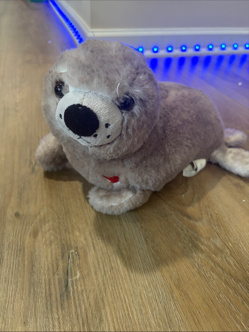 Plush Seal Stuffed Animal - Gray Soft Cuddly Pet Toy